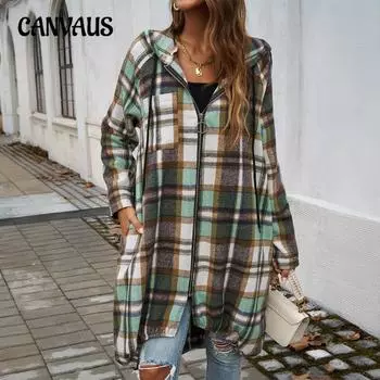 Женская куртка свободного покроя с капюшоном на молнии больших размеров с контрастными цветами на осень S красный