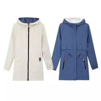 Женская куртка-ветровка Женская весенне-осенняя куртка-ветровка с капюшоном XXXL