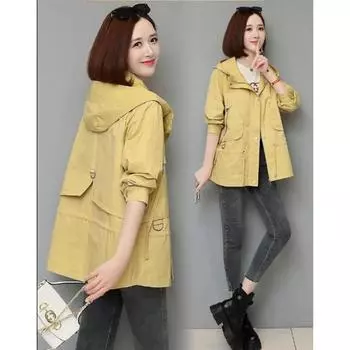 Женская куртка-ветровка Женская весенне-осенняя маленькая свободная и тонкая куртка