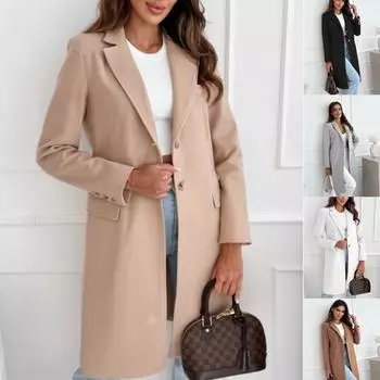 Женская куртка-жакет в клетку на пуговицах с длинным рукавом, осенние наряды XS