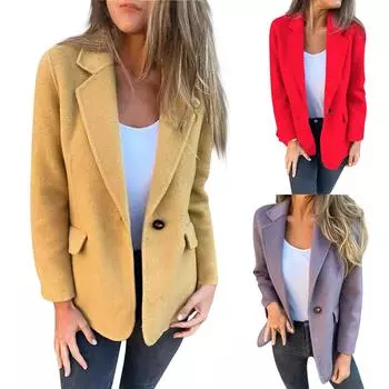 Женская куртка-жакет в клетку на пуговицах с длинным рукавом, осенние наряды S бежевый