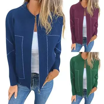 Женская куртка-жакет в клетку на пуговицах с длинным рукавом, осенние наряды S винный