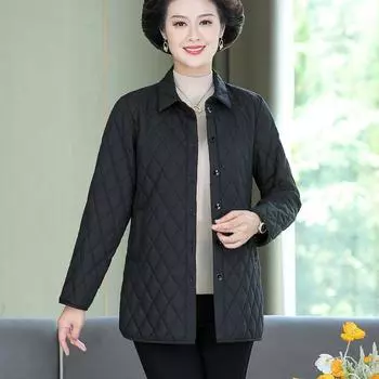 Женская куртка зимняя теплая куртка Diamond пуховая куртка однотонная стойка воротник легкая куртка 5XL