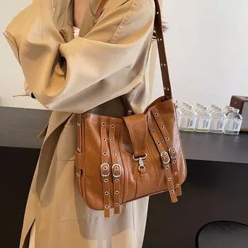 Женская квадратная сумка большой емкости, новые модные повседневные женские сумки через плечо, осенне-зимние однотонные дорожные сумки через плечо (30cm<Max Length<50cm)