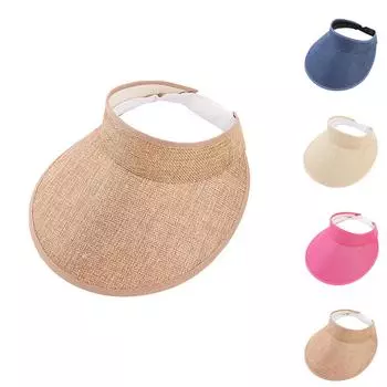 Женская льняная пустая шляпа-цилиндр, однотонная модная повседневная шляпа One Size тёмно-синий