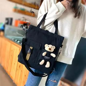 Женская легкая холщовая сумка, хлопковая джинсовая сумка-шопер, сумка через плечо One Size