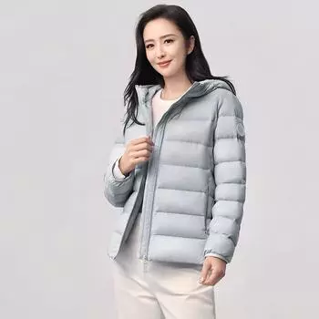 Женская легкая куртка-пуховик с капюшоном, короткая, 95 утиный пух, универсальная, теплая и повседневная куртка