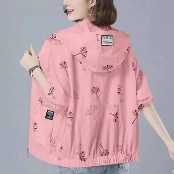 Женская легкая куртка с принтом, солнцезащитная куртка с капюшоном и длинным рукавом, офисная повседневная куртка с капюшоном 4XL белый