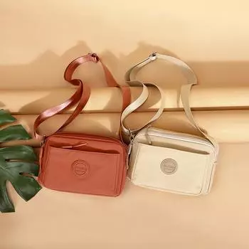 Женская легкая нейлоновая сумка через плечо, однотонная сумка для матери, сумка через плечо жёлтый