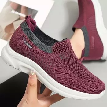 Женская легкая обувь для ходьбы, повседневные дышащие кроссовки без шнуровки, теннисные кроссовки для бега, тренировочная обувь, кроссовки для спортзала, спортивная обувь для фитнеса, спортивная обувь 36