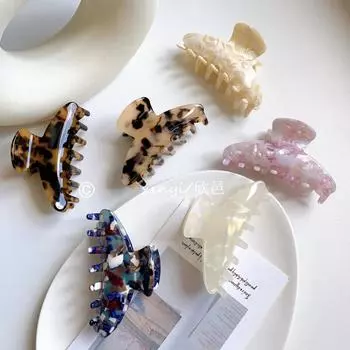 Женская легкая роскошная ацетатная заколка для волос на затылке, простая заколка для волос для девочек, аксессуары для волос