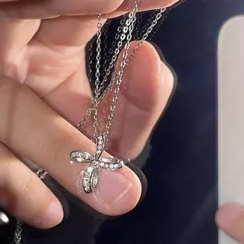 Женская легкая роскошная подвеска в виде цветка с нишевым дизайном, темпераментная высококачественная цепочка на ключицу