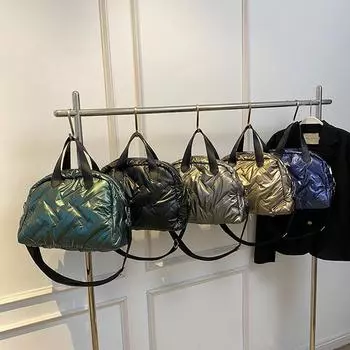 Женская легкая сумка, большая вместительная сумка-портфель на молнии, универсальная повседневная сумка с регулируемым зимним ремешком для покупок синий