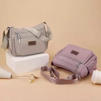 Женская легкая сумка через плечо с несколькими карманами, нейлоновая сумка для матери фиолетовый