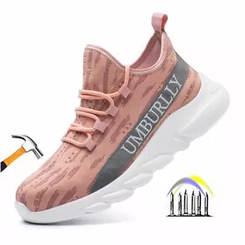 Женская легкая защитная рабочая обувь, защитная обувь, небьющаяся, противопрокольная, рабочая обувь со стальным носком, неразрушимая обувь 36