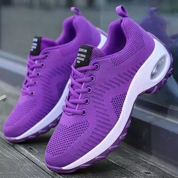 Женская летающая обувь на воздушной подушке, женская обувь большого размера, спортивный женский стиль 35 чёрный