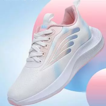 Женская летающая тканая обувь, женская тканевая обувь, дышащая спортивная мода для бега, повседневные кроссовки для молодых девушек 36