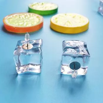 Женские серьги гвоздики в виде кубиков льда 15 mm