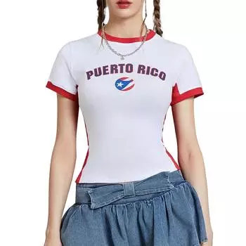 Женская летняя базовая футболка с буквенным принтом, повседневные топы с коротким рукавом, пуловеры для уличной одежды, эстетическая одежда в стиле гранж S белый