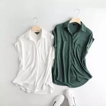Женская летняя белая блузка высокого качества в стиле ретро с коротким рукавом, шикарная женская рубашка, топы S зелёный
