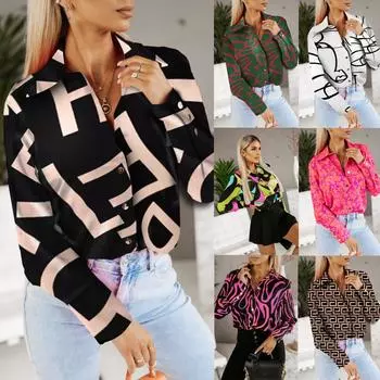 Женская летняя блузка повседневная узкая рубашка цвета хаки с длинными рукавами и V-образным вырезом женская мода белые элегантные рубашки женская одежда S хаки