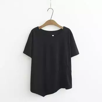 Женская летняя дизайнерская футболка свободного кроя с круглым вырезом и коротким рукавом, однотонный удобный топ 4XL белый