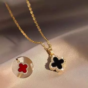 Женская летняя длинная цепочка для свитера с листьями травы, женская цепочка из титановой стали, легкое роскошное простое универсальное ожерелье с подвеской 20-50cm красный