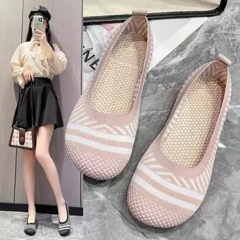 Женская летняя дышащая прогулочная тканая обувь, нескользящая легкая женская обувь ручной работы на плоской подошве, повседневная обувь 35-40 35 чёрный