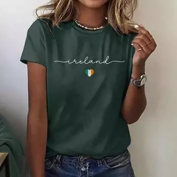 Женская летняя футболка с 3D-принтом, новая повседневная универсальная с короткими рукавами и круглым вырезом S