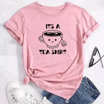 Женская летняя футболка с милым и забавным принтом в виде граффити, футболки с коротким рукавом, повседневные топы с принтом XS жёлтый