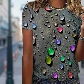 Женская летняя футболка с принтом «Абстрактная личность», футболки с коротким рукавом, повседневные топы с принтом XS белый