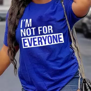 Женская летняя футболка с принтом, индивидуальный узор, футболки с коротким рукавом, повседневные топы с принтом XS синий