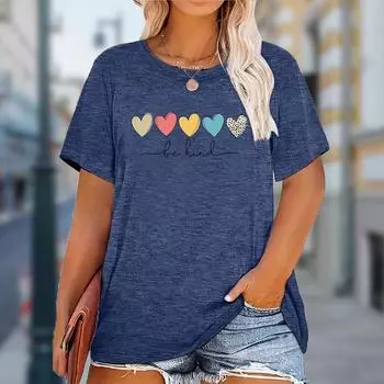 Женская летняя футболка с принтом «Любовь», футболки с коротким рукавом, повседневные топы с принтом XS розовый