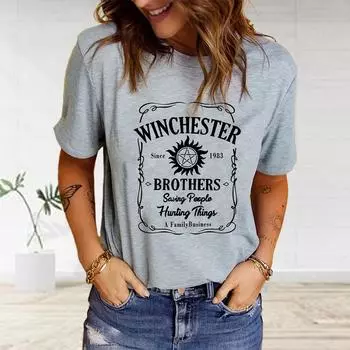 Женская летняя футболка с принтом, модные футболки с коротким рукавом, повседневные топы с принтом XS серый