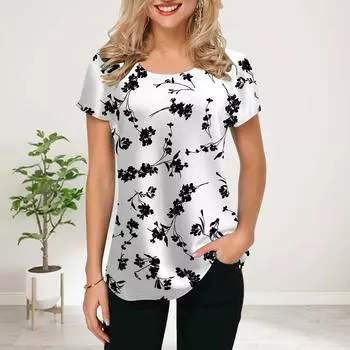 Женская летняя футболка с принтом «Роза-красная роза», футболки с коротким рукавом, повседневные топы с принтом XS белый