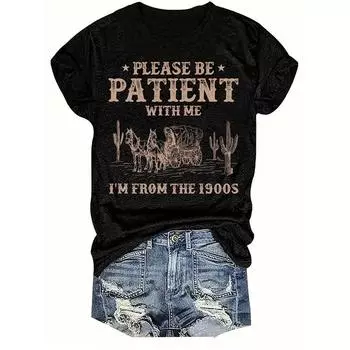 Женская летняя футболка с принтом в стиле ретро, футболки с коротким рукавом, повседневные топы с принтом XS белый