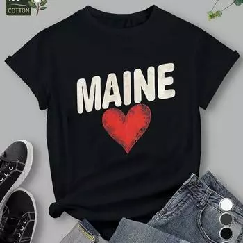 Женская летняя футболка с принтом в стиле Мэн, футболки с коротким рукавом, повседневные топы с принтом XS красный