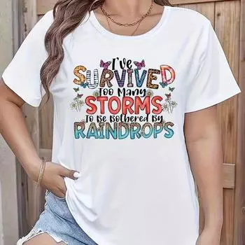 Женская летняя футболка с принтом, забавные и милые футболки с коротким рукавом, повседневные топы с принтом XS белый