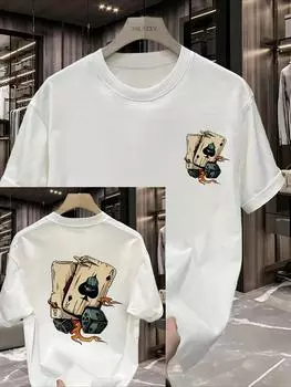 Женская летняя футболка Высококачественный хлопок Мужская футболка с коротким рукавом с графическим принтом Футболка с коротким рукавом Мужская футболка Топ S