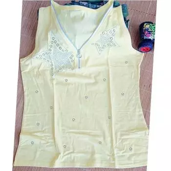 Женская летняя хлопковая футболка на молнии с v-образным вырезом, однотонный жилет с блестками, черные тонкие футболки без рукавов больших размеров S красный