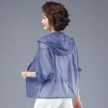 Женская летняя куртка большого размера с капюшоном, легкая, свободная, с солнцезащитным экраном и ветрозащитой 4XL