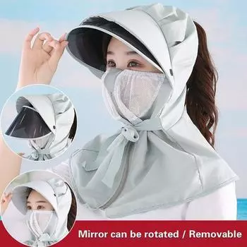 Женская летняя марлевая шляпа, солнцезащитная пляжная шляпа, защита лица и шеи, шляпа для сбора чая на открытом воздухе pink