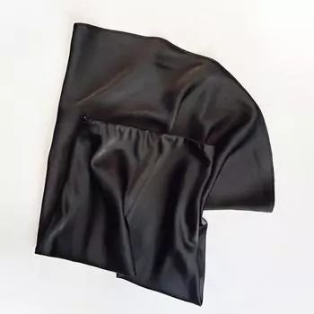 Женская летняя макси-юбка, атласная юбка А-силуэта, длинная юбка, повседневные юбки, облегающие юбки с высокой резинкой на талии M чёрный