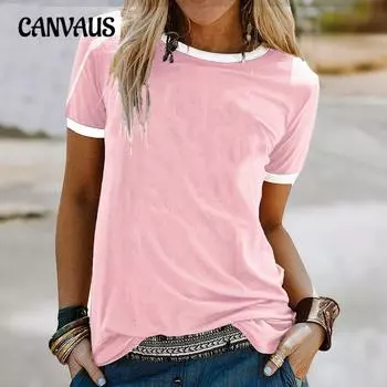 Женская летняя мода, новая повседневная куртка с круглым вырезом и коротким рукавом S темно-синий