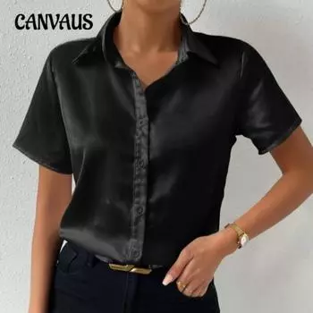 Женская летняя мода новый повседневный свободный топ S чёрный