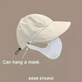 Женская летняя модная подвесная маска, водонепроницаемая быстросохнущая шляпа с утиным языком, универсальная тонкая шляпа от солнца, шляпа для бассейна 56-58cm хаки