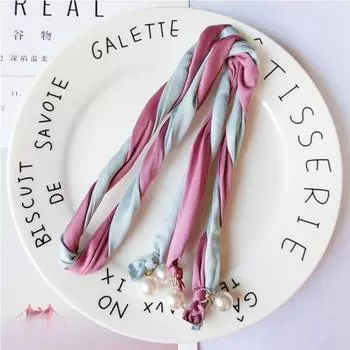 Женская летняя модная повязка на голову с жемчужной полоской, повязка на голову, летняя женская повязка на голову для девочек, инструменты для укладки волос, аксессуары 4