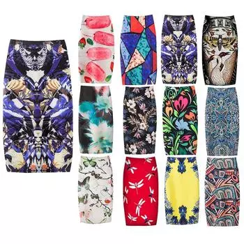Женская летняя модная тенденция, удобная повседневная сумка, юбка на бедрах, юбка с принтом, юбка XXL хаки