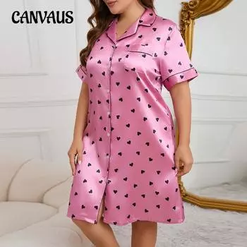 Женская летняя новая элегантная милая пижама с лацканами больших размеров 1XL темно-синий