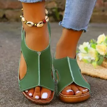 Женская летняя новая модная нескользящая женская обувь на плоской подошве с открытым носком, уличные повседневные простые однотонные пляжные платья, женские сандалии 36